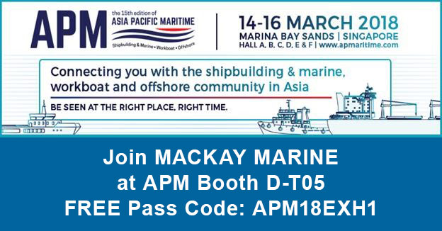 Join Mackay Marine at Asia Pacific Maritime APM March 14 16